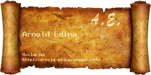 Arnold Edina névjegykártya